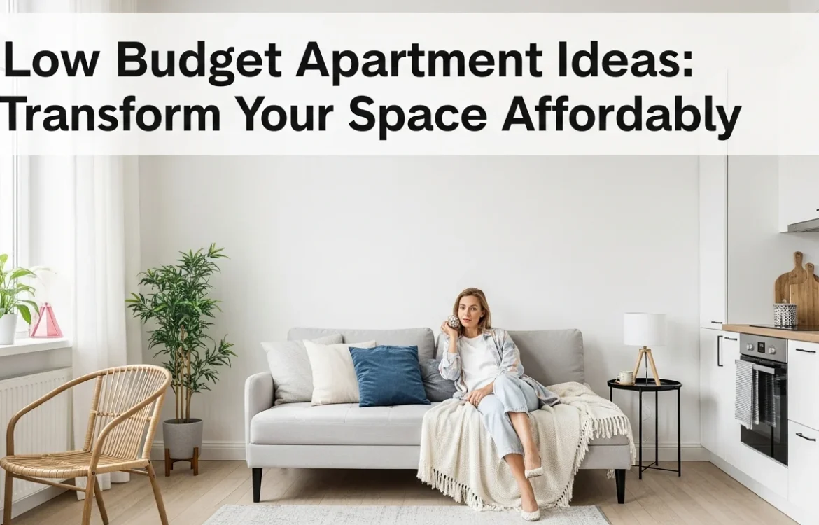 A woman relaxing in a modern, affordable studio apartment. Low Budget Apartment Ideas: Transform Your Space Affordably.