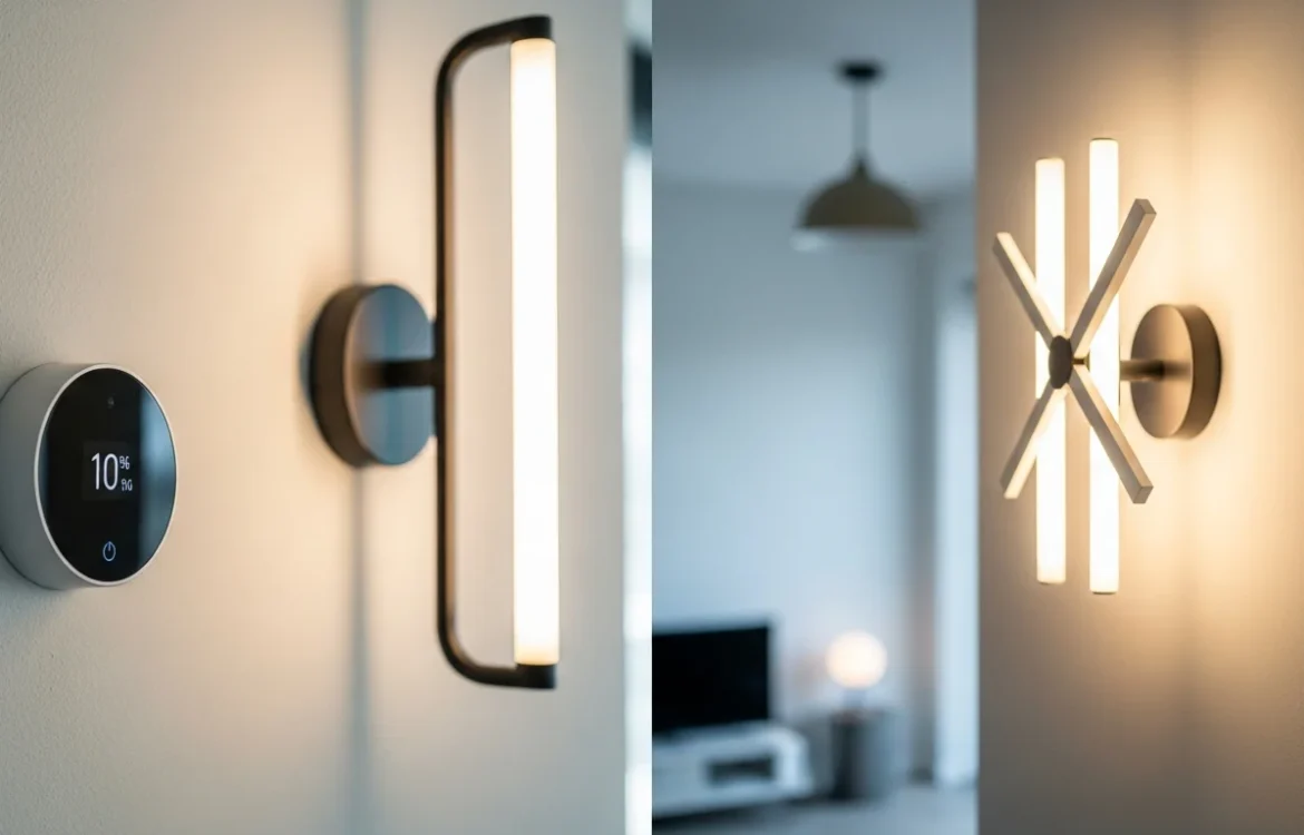 Smart thermostat display and modern LED lighting reflecting efficient Utilities in Apartment: What to Expect in 2026.