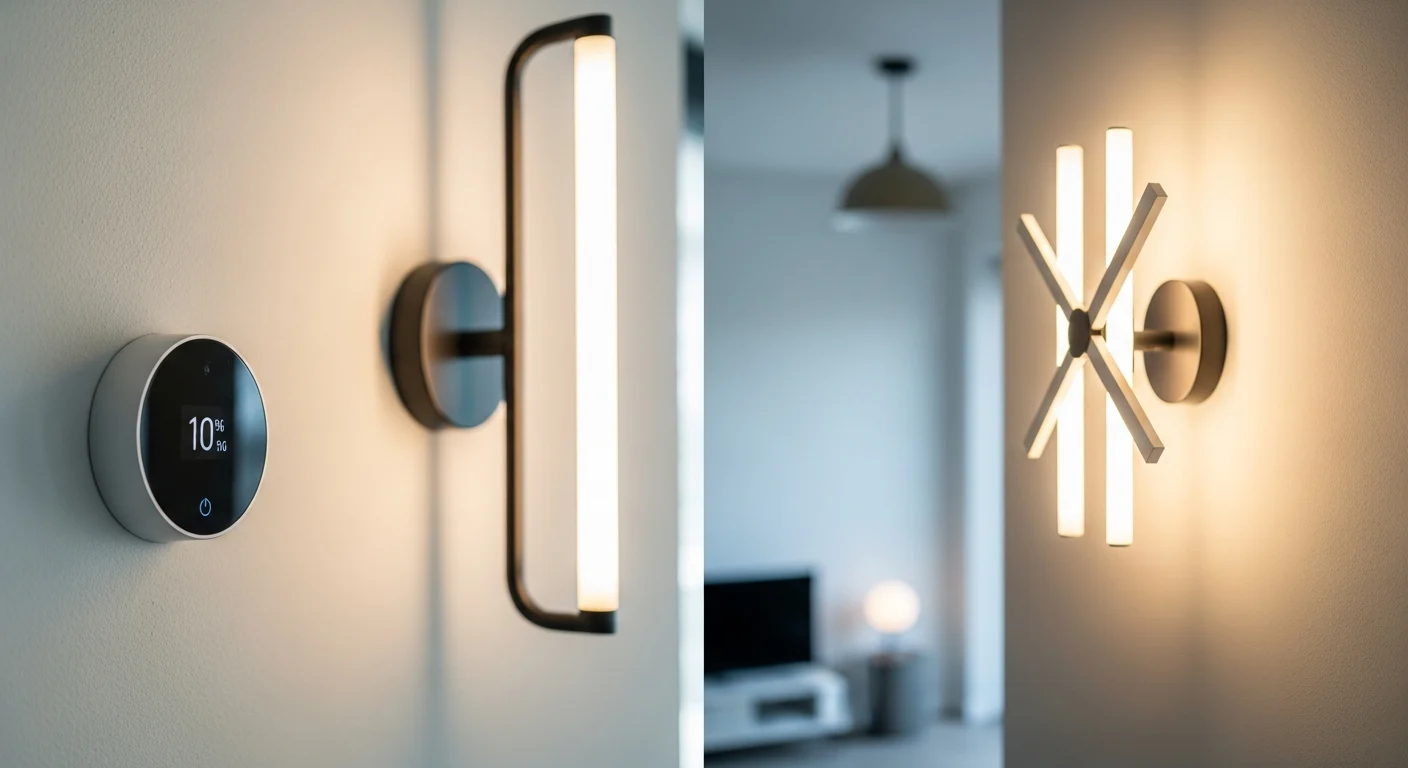 Smart thermostat display and modern LED lighting reflecting efficient Utilities in Apartment: What to Expect in 2026.