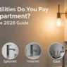 Graphic illustrating What Utilities Do You Pay in an Apartment? A Complete 2026 Guide: electricity, water, internet, and gas.