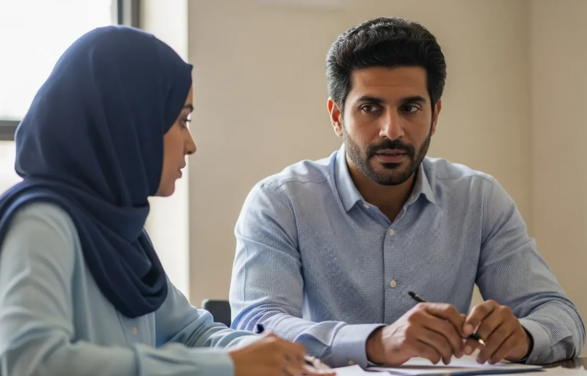 A man and woman reviewing the Section 8 Housing List Open: How to Apply & What to Expect documents.