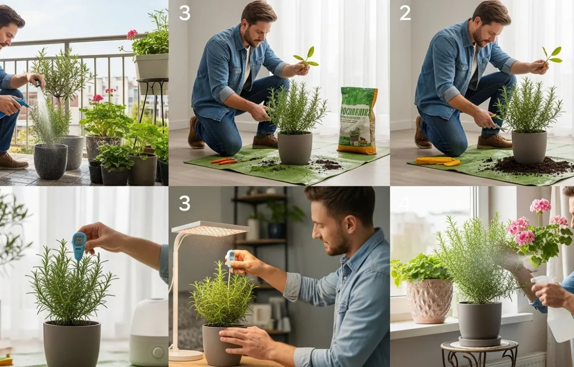 how to transition outdoor balcony plants indoors for winter