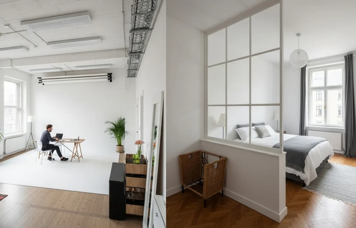 A comparison of a modern studio apartment vs 1 bedroom layout to help choose the best living space for your lifestyle.