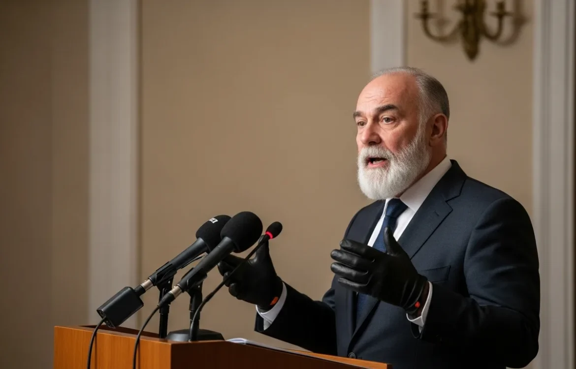 Jimmy McMillan at a podium speaking about why the rent is too damn high during a political press conference.