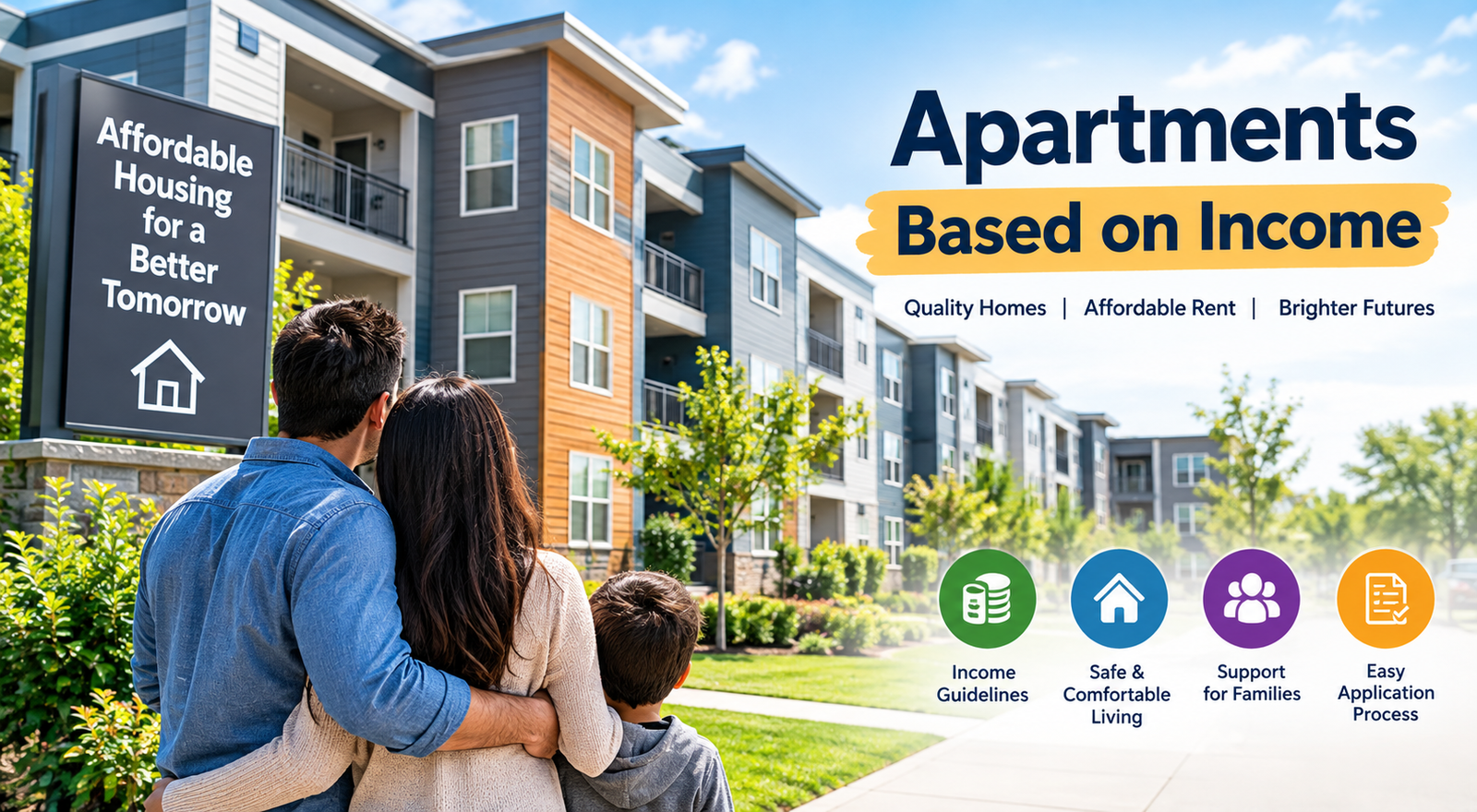 Apartments based on income with affordable housing for families